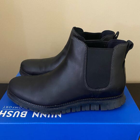 Nunn Bush Men's Plain Toe Chelsea Leather Boot - Picture 1 of 7